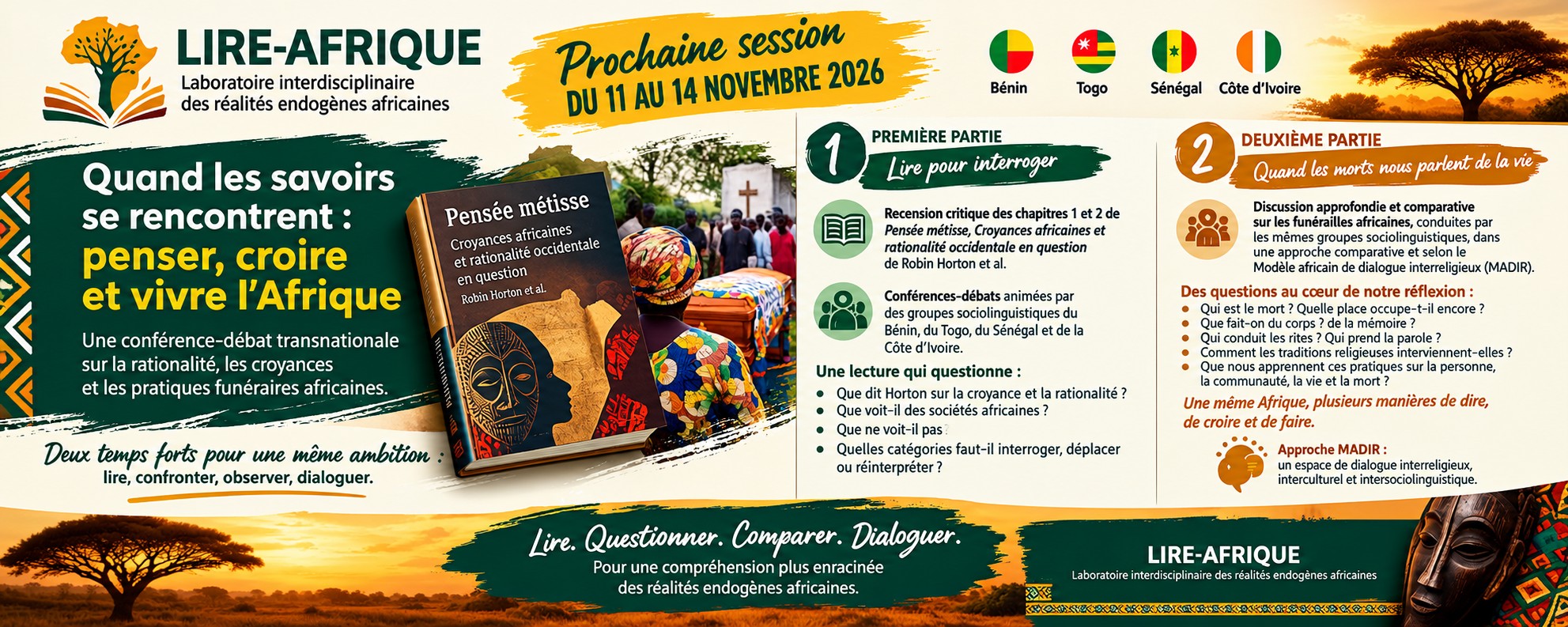Quand les savoirs se rencontrent : penser, croire et vivre l’Afrique Du 11 au 14 novembre 2026